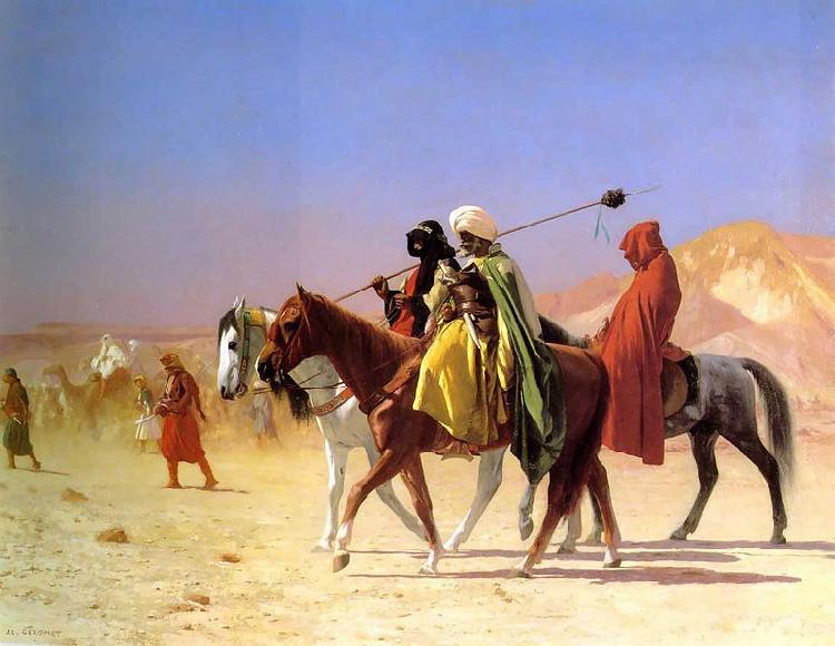 Jean-Leon Gerome Arabs Crossing the Desert oil painting image